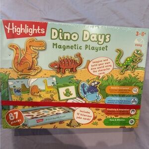 Highlights Dino Days Magnetic Playset - Red, Green, Blue